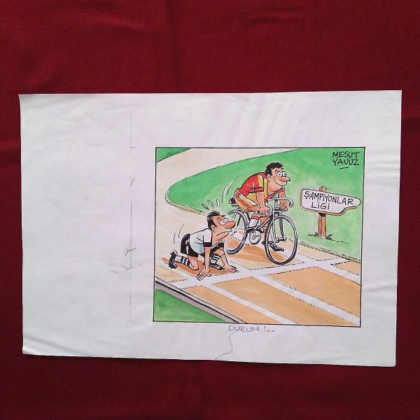 MESUT YAVUZ İMZALI ORİJİNAL KARİKATÜR 30x21 51 MESUT YAVUZ İMZALI ORİJİNAL KARİKATÜR 30×21