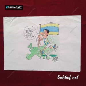 MESUT YAVUZ İMZALI ORİJİNAL KARİKATÜR 30x21 6 MESUT YAVUZ İMZALI ORİJİNAL KARİKATÜR 30×21