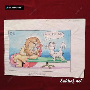 MESUT YAVUZ İMZALI ORİJİNAL KARİKATÜR 30x21 11 MESUT YAVUZ İMZALI ORİJİNAL KARİKATÜR 30×21