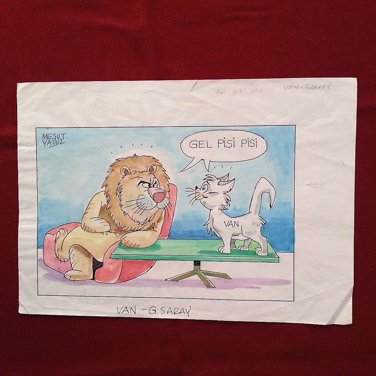 MESUT YAVUZ İMZALI ORİJİNAL KARİKATÜR 30x21 1 MESUT YAVUZ İMZALI ORİJİNAL KARİKATÜR 30x21