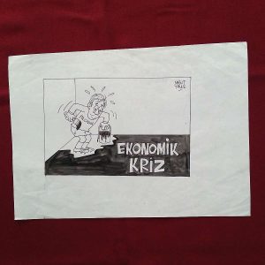 MESUT YAVUZ İMZALI ORİJİNAL KARİKATÜR 30x21 10 MESUT YAVUZ İMZALI ORİJİNAL KARİKATÜR 30×21