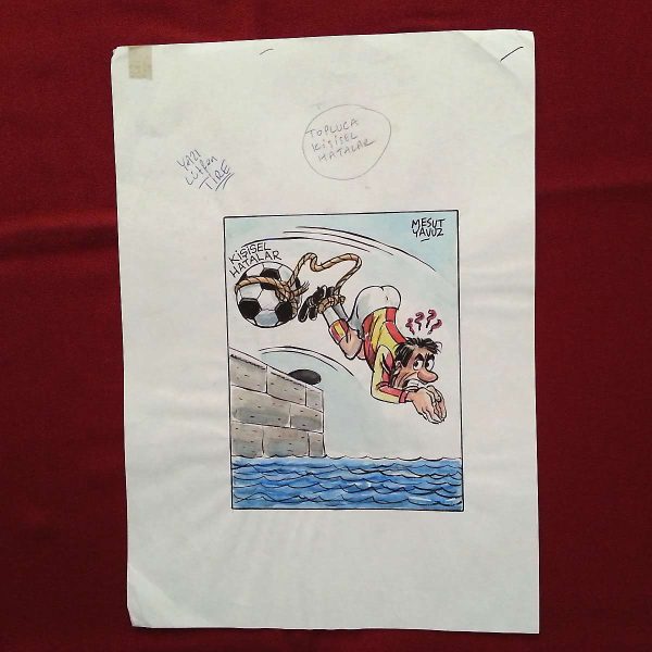 MESUT YAVUZ İMZALI ORİJİNAL KARİKATÜR 21x30 45 MESUT YAVUZ İMZALI ORİJİNAL KARİKATÜR 21×30