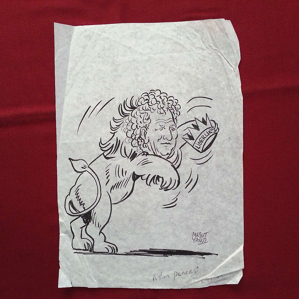 MESUT YAVUZ İMZALI ORİJİNAL KARİKATÜR 21x30 1 MESUT YAVUZ İMZALI ORİJİNAL KARİKATÜR 21x30