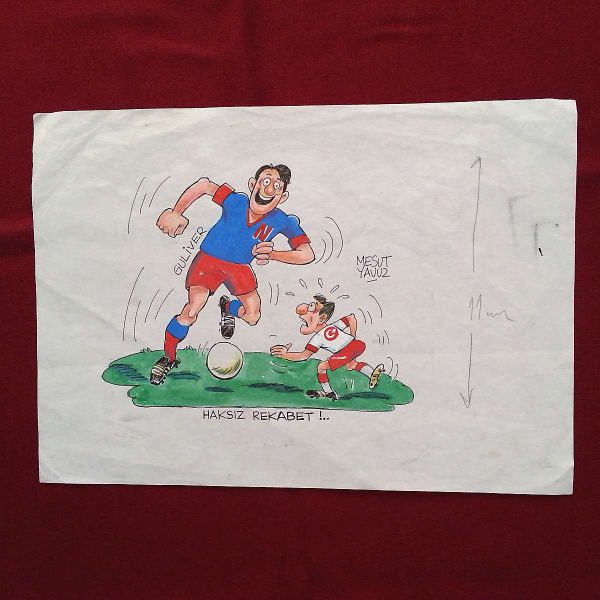 MESUT YAVUZ İMZALI ORİJİNAL KARİKATÜR 30x21 43 MESUT YAVUZ İMZALI ORİJİNAL KARİKATÜR 30×21