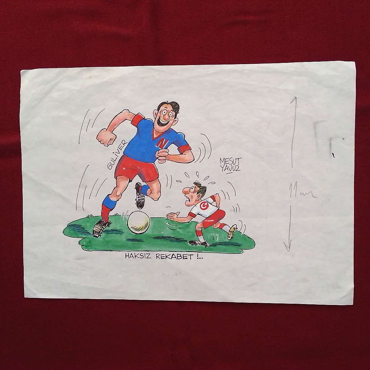 MESUT YAVUZ İMZALI ORİJİNAL KARİKATÜR 30x21 1 MESUT YAVUZ İMZALI ORİJİNAL KARİKATÜR 30x21