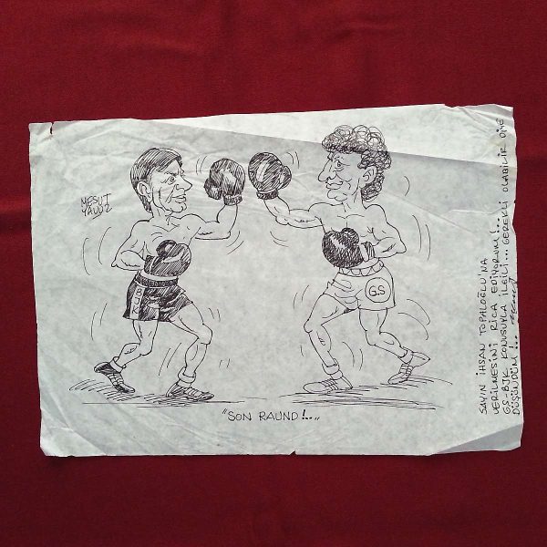 MESUT YAVUZ İMZALI ORİJİNAL KARİKATÜR 30x21 42 MESUT YAVUZ İMZALI ORİJİNAL KARİKATÜR 30×21