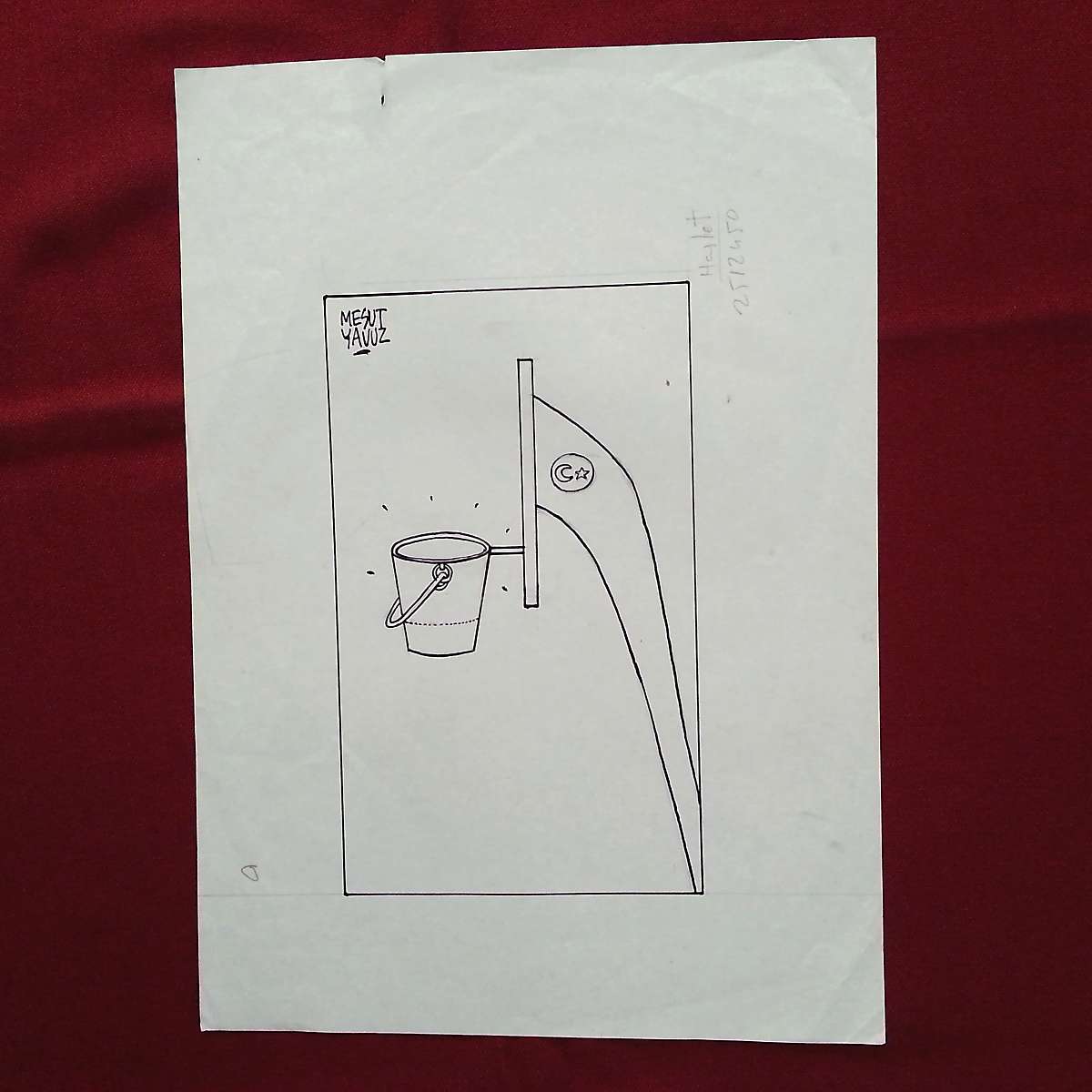 MESUT YAVUZ İMZALI ORİJİNAL KARİKATÜR 21x30 1 MESUT YAVUZ İMZALI ORİJİNAL KARİKATÜR 21x30