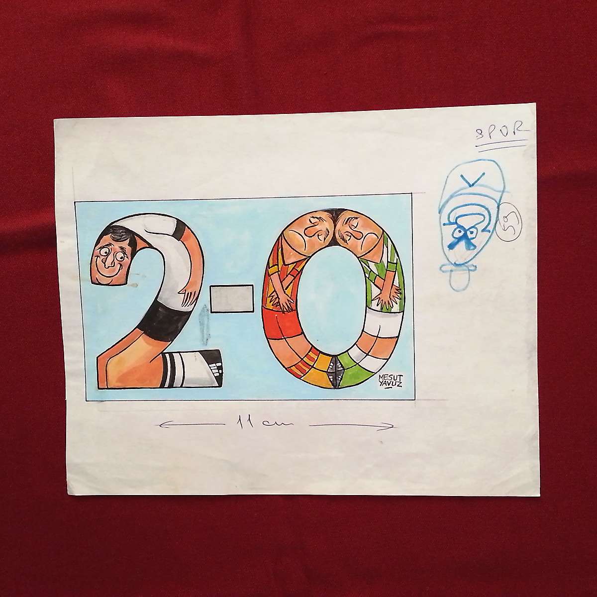 MESUT YAVUZ İMZALI ORİJİNAL KARİKATÜR 16x21 1 MESUT YAVUZ İMZALI ORİJİNAL KARİKATÜR 16x21