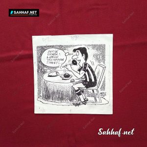 MESUT YAVUZ İMZALI ORİJİNAL KARİKATÜR 18x18 8 MESUT YAVUZ İMZALI ORİJİNAL KARİKATÜR 18×18