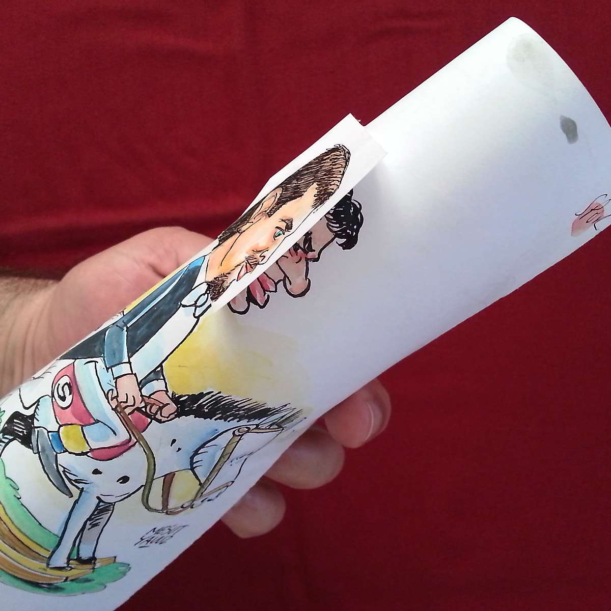 MESUT YAVUZ İMZALI ORİJİNAL KARİKATÜR 15x24 2 MESUT YAVUZ İMZALI ORİJİNAL KARİKATÜR 15x24 - Görsel 2