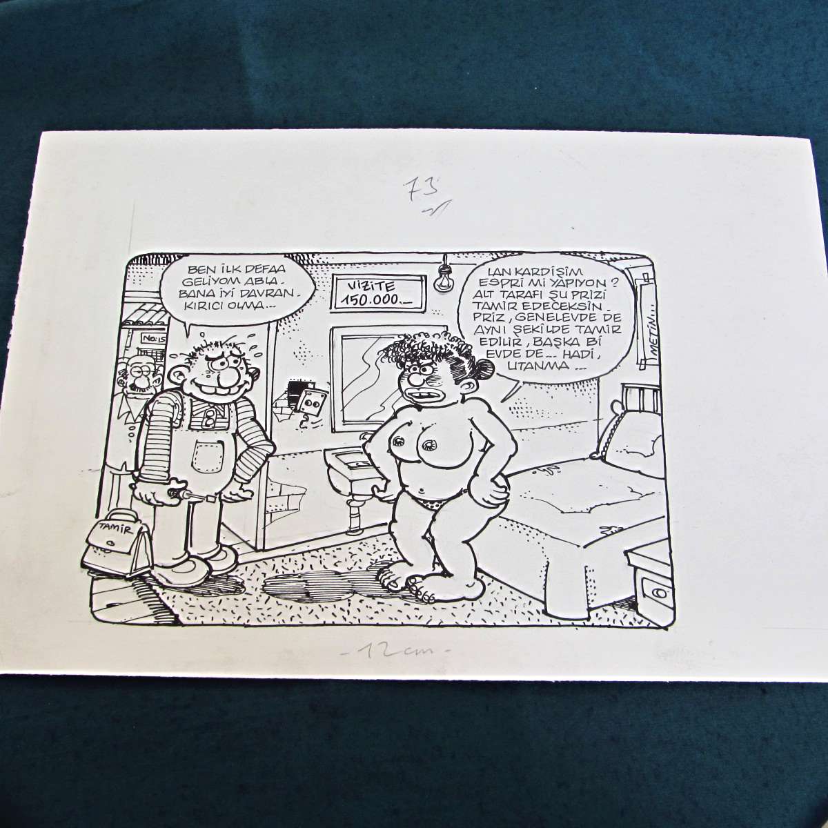 TESİSATÇI KONULU ORİJİNAL KARİKATÜR 1 TESİSATÇI KONULU ORİJİNAL KARİKATÜR