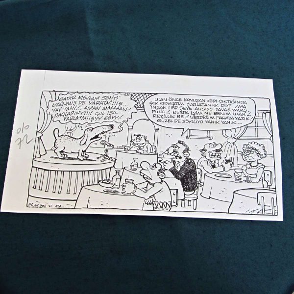 SAHNE KONULU ORİJİNAL KARİKATÜR 56 SAHNE KONULU ORİJİNAL KARİKATÜR