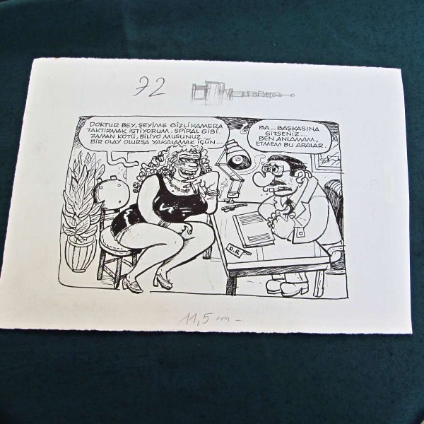 GİZLİ KAMERA KONULU ORİJİNAL KARİKATÜR 57 GİZLİ KAMERA KONULU ORİJİNAL KARİKATÜR