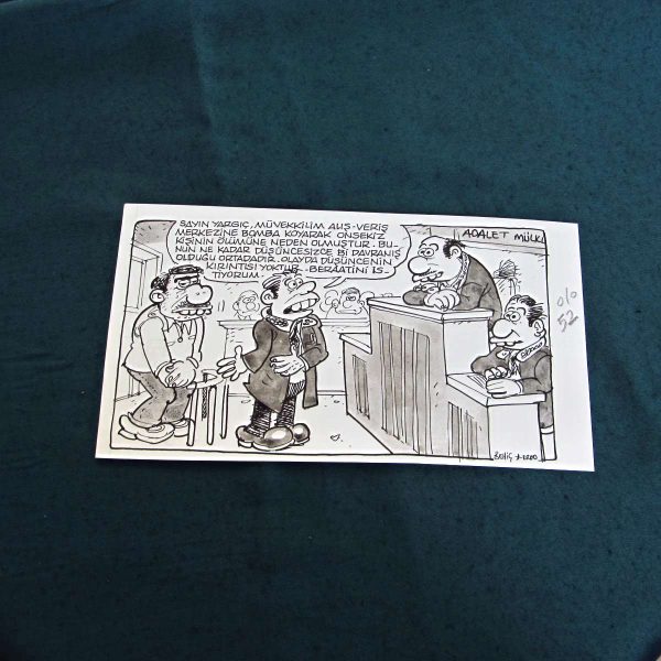 AVUKAT, MAHKEME KONULU ORİJİNAL KARİKATÜR 58 AVUKAT, MAHKEME KONULU ORİJİNAL KARİKATÜR