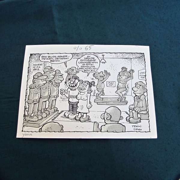 HEYKEL KONULU ORİJİNAL KARİKATÜR 55 HEYKEL KONULU ORİJİNAL KARİKATÜR