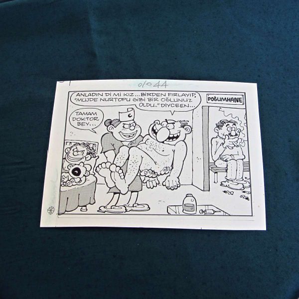 DOĞUM, DOKTOR KONULU ORİJİNAL KARİKATÜR 42 DOĞUM, DOKTOR KONULU ORİJİNAL KARİKATÜR