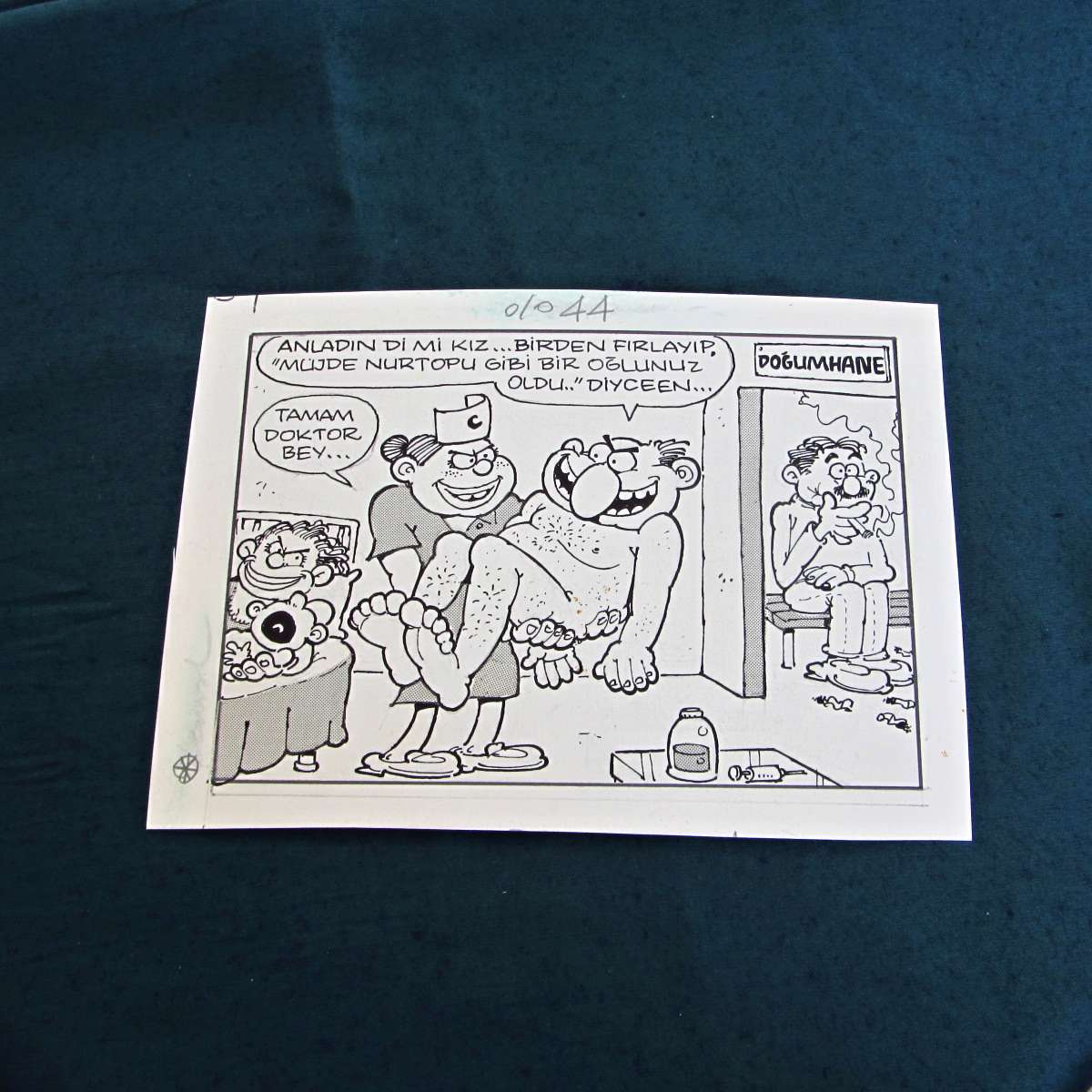 DOĞUM, DOKTOR KONULU ORİJİNAL KARİKATÜR 1 DOĞUM, DOKTOR KONULU ORİJİNAL KARİKATÜR