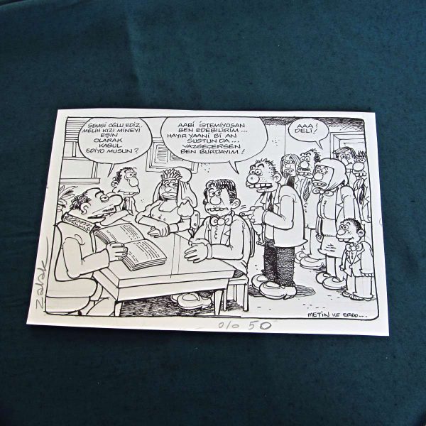 NİKAH KONULU ORİJİNAL KARİKATÜR 58 NİKAH KONULU ORİJİNAL KARİKATÜR