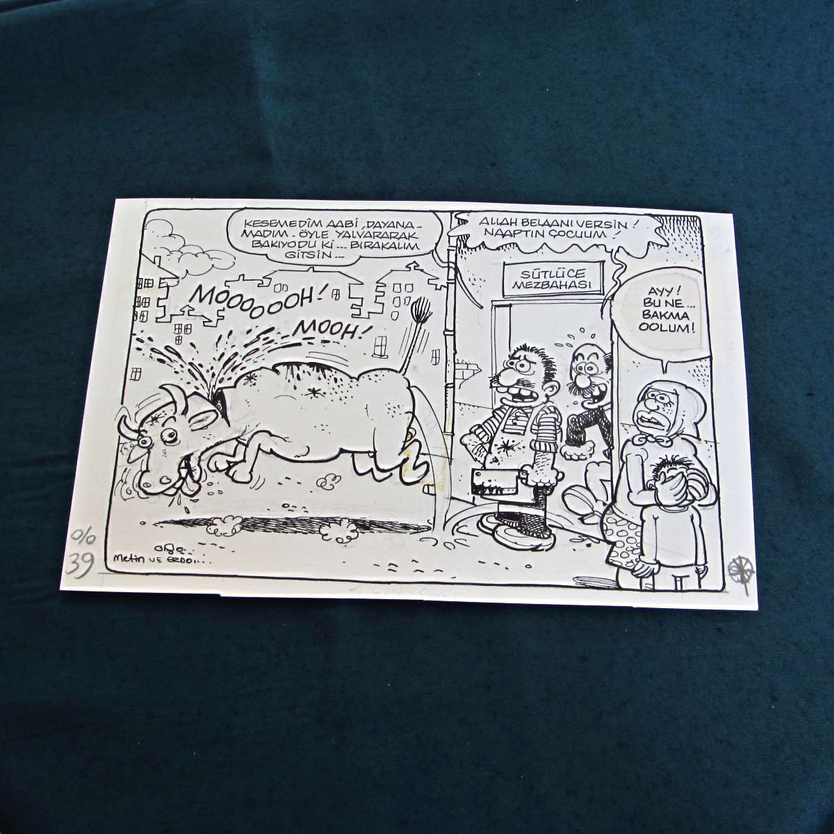 KASAP KONULU ORİJİNAL KARİKATÜR 1 KASAP KONULU ORİJİNAL KARİKATÜR