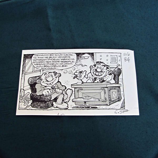ÇAY KONULU ORİJİNAL KARİKATÜR 58 ÇAY KONULU ORİJİNAL KARİKATÜR