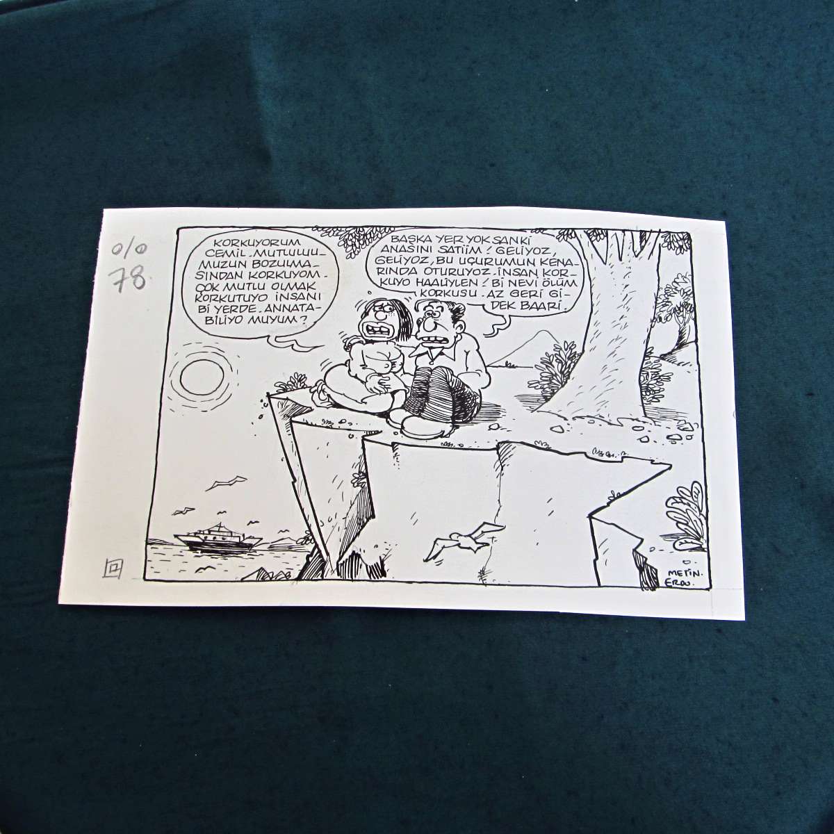 MUTLULUK KONULU ORİJİNAL KARİKATÜR 1 MUTLULUK KONULU ORİJİNAL KARİKATÜR