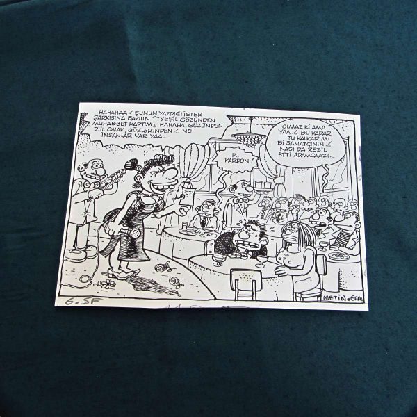 ŞARKICI KONULU ORİJİNAL KARİKATÜR 51 ŞARKICI KONULU ORİJİNAL KARİKATÜR