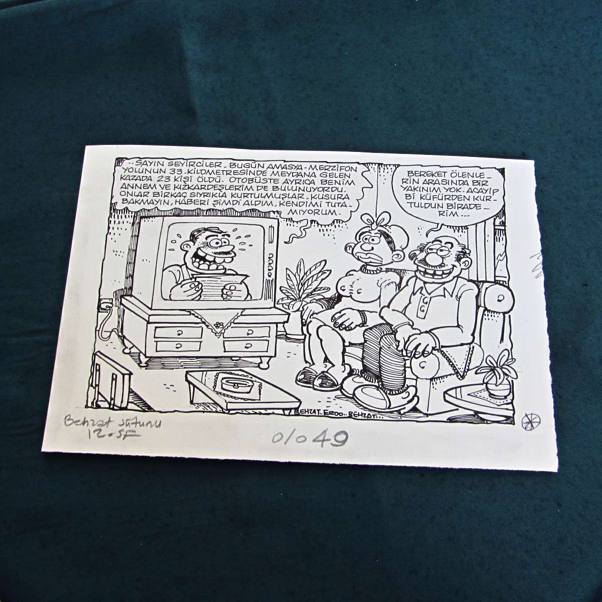 MUHABİR KONULU ORİJİNAL KARİKATÜR 1 MUHABİR KONULU ORİJİNAL KARİKATÜR