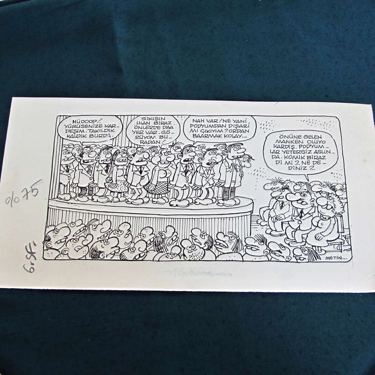 PODYUM KONULU ORİJİNAL KARİKATÜR 1 PODYUM KONULU ORİJİNAL KARİKATÜR