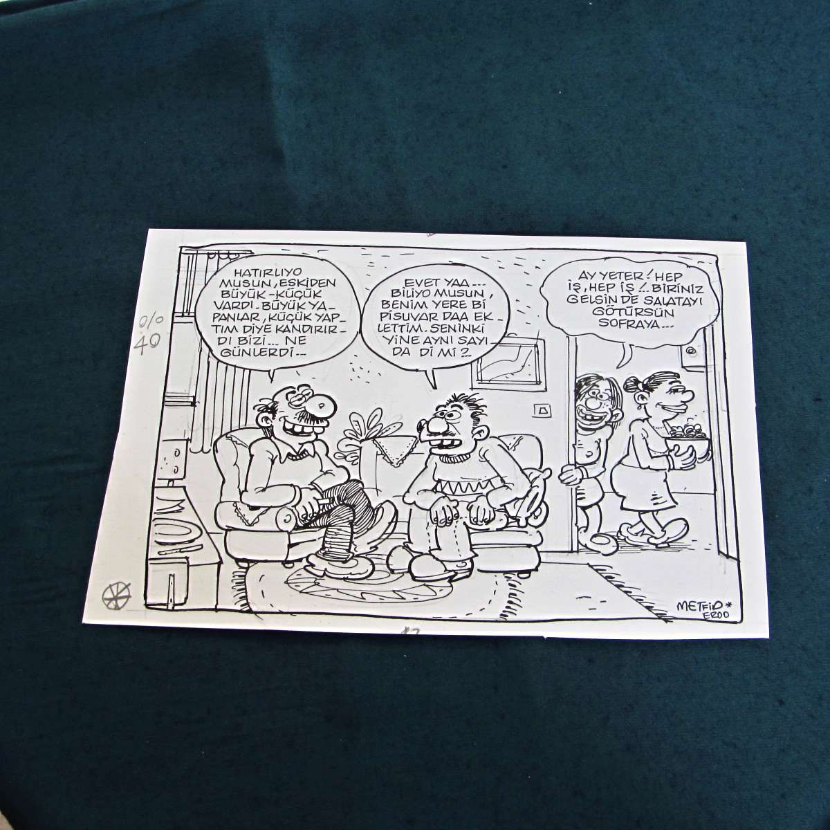 İŞ MUHABBETİ KONULU ORİJİNAL KARİKATÜR 1 İŞ MUHABBETİ KONULU ORİJİNAL KARİKATÜR