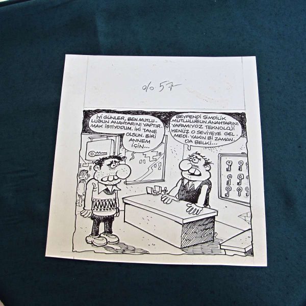 MUTLULUK KONULU ORİJİNAL KARİKATÜR 59 MUTLULUK KONULU ORİJİNAL KARİKATÜR