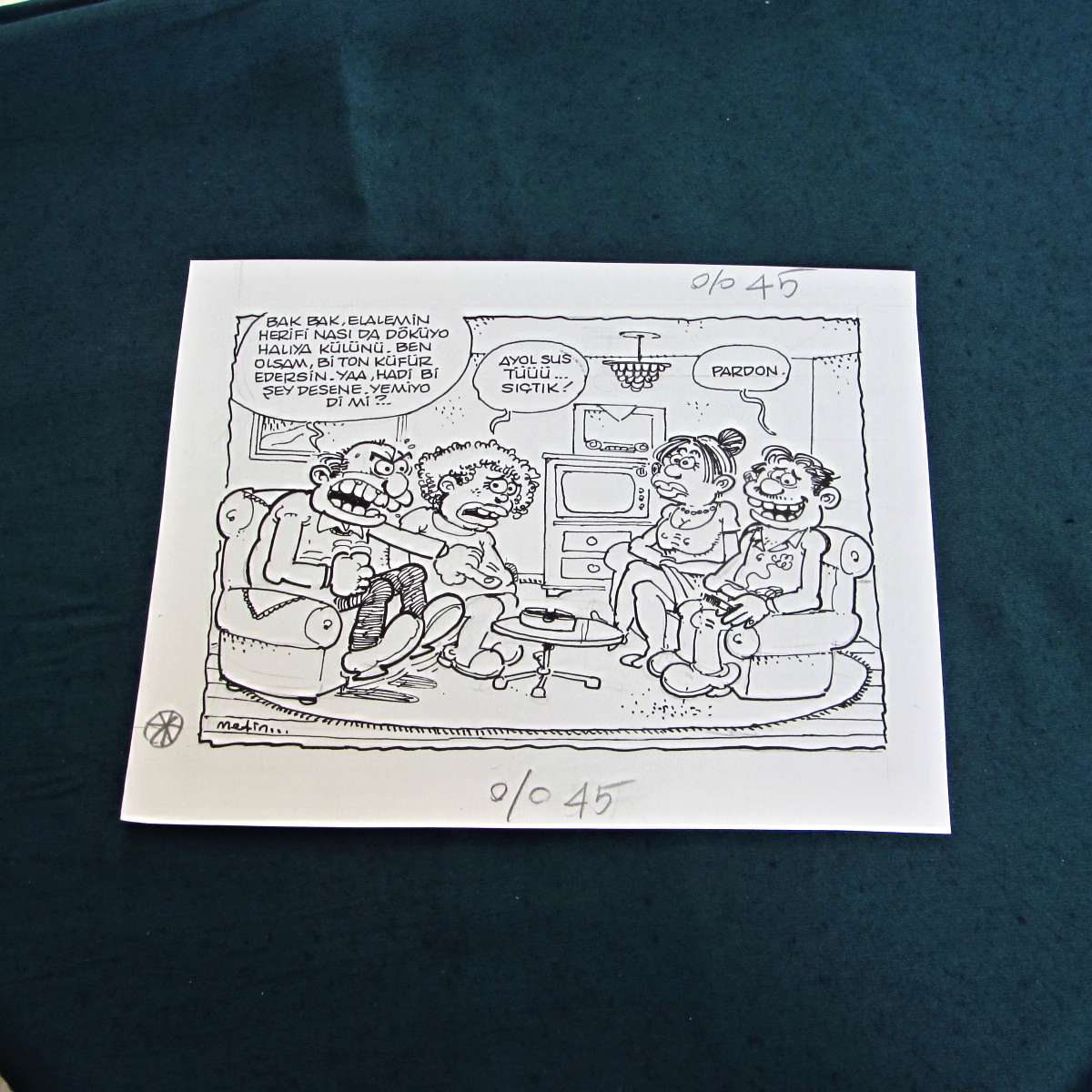 EV KADINI KONULU ORİJİNAL KARİKATÜR 1 EV KADINI KONULU ORİJİNAL KARİKATÜR