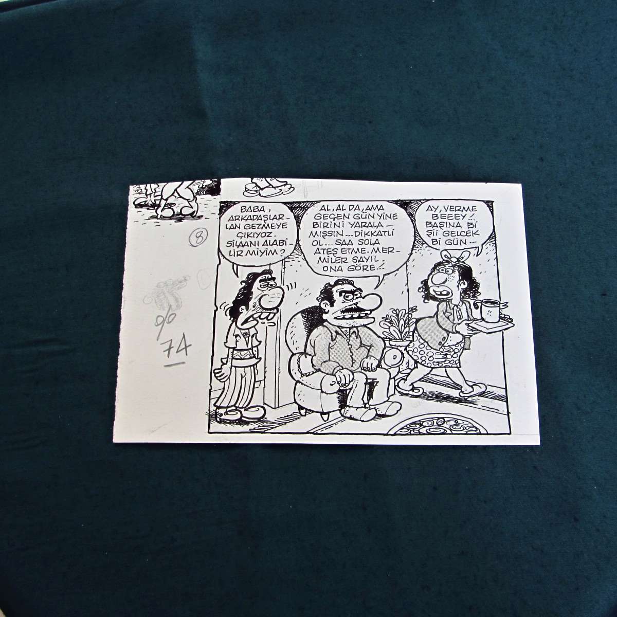 SİLAH KONULU ORİJİNAL KARİKATÜR 1 SİLAH KONULU ORİJİNAL KARİKATÜR