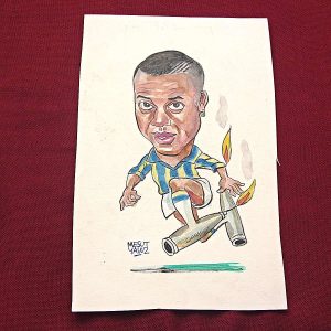 MESUT YAVUZ İMZALI ORİJİNAL KARİKATÜR 9x16