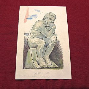 MESUT YAVUZ İMZALI ORİJİNAL KARİKATÜR 10x16 9 MESUT YAVUZ İMZALI ORİJİNAL KARİKATÜR 10×16