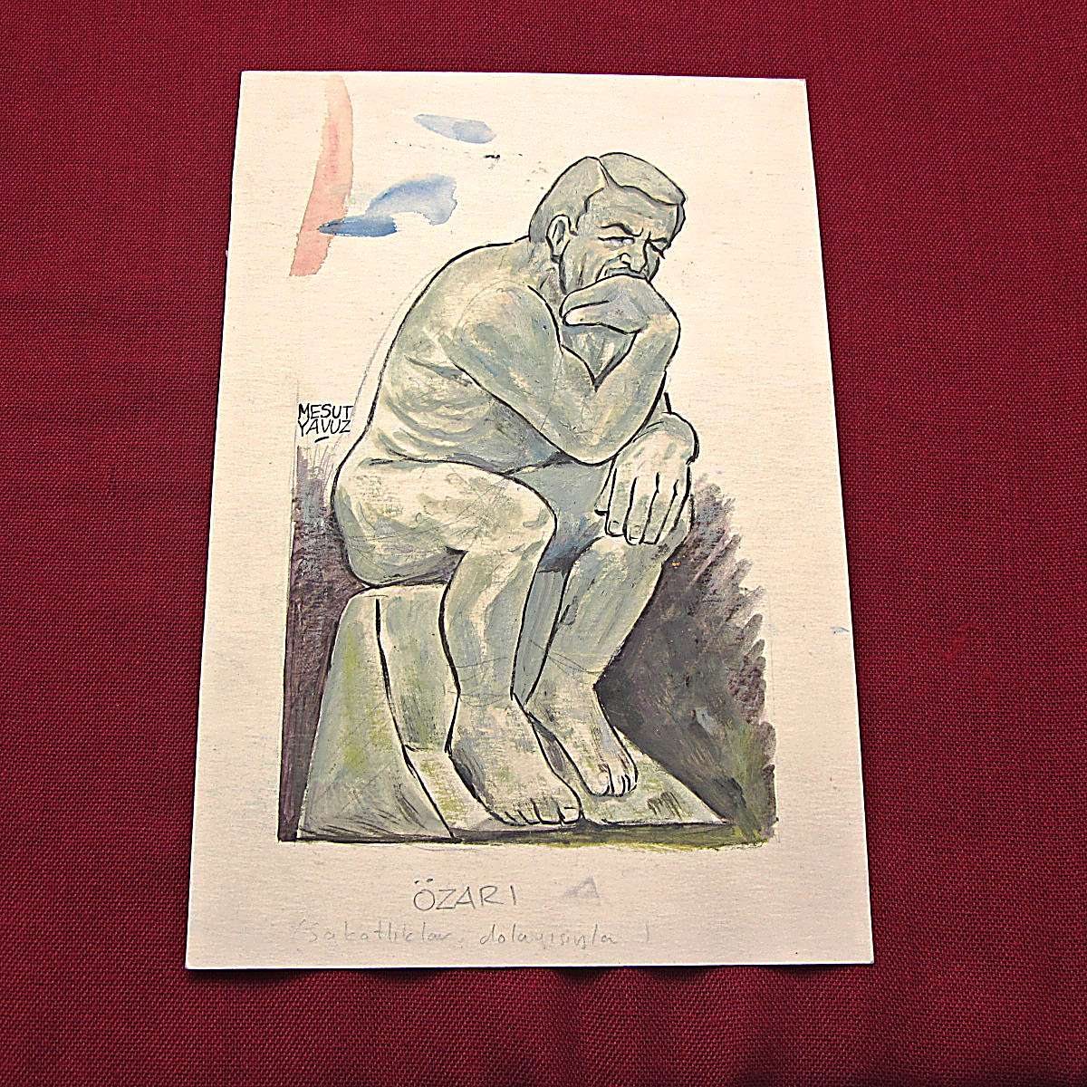 MESUT YAVUZ İMZALI ORİJİNAL KARİKATÜR 10x16 1 MESUT YAVUZ İMZALI ORİJİNAL KARİKATÜR 10x16