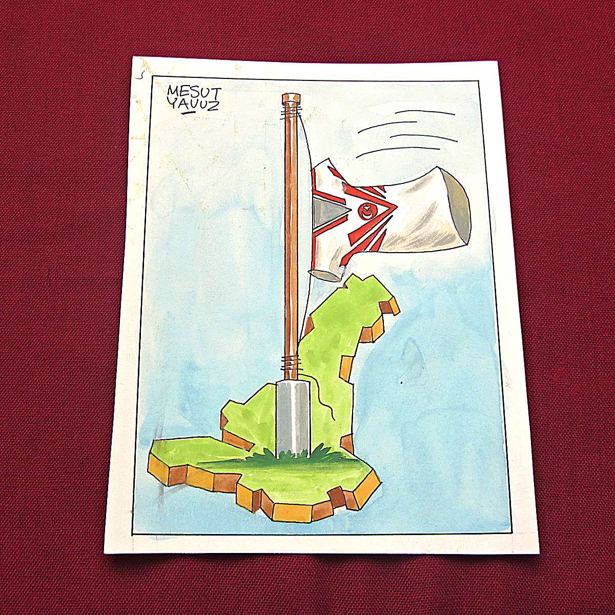 MESUT YAVUZ İMZALI ORİJİNAL KARİKATÜR 13x17 1 MESUT YAVUZ İMZALI ORİJİNAL KARİKATÜR 13x17