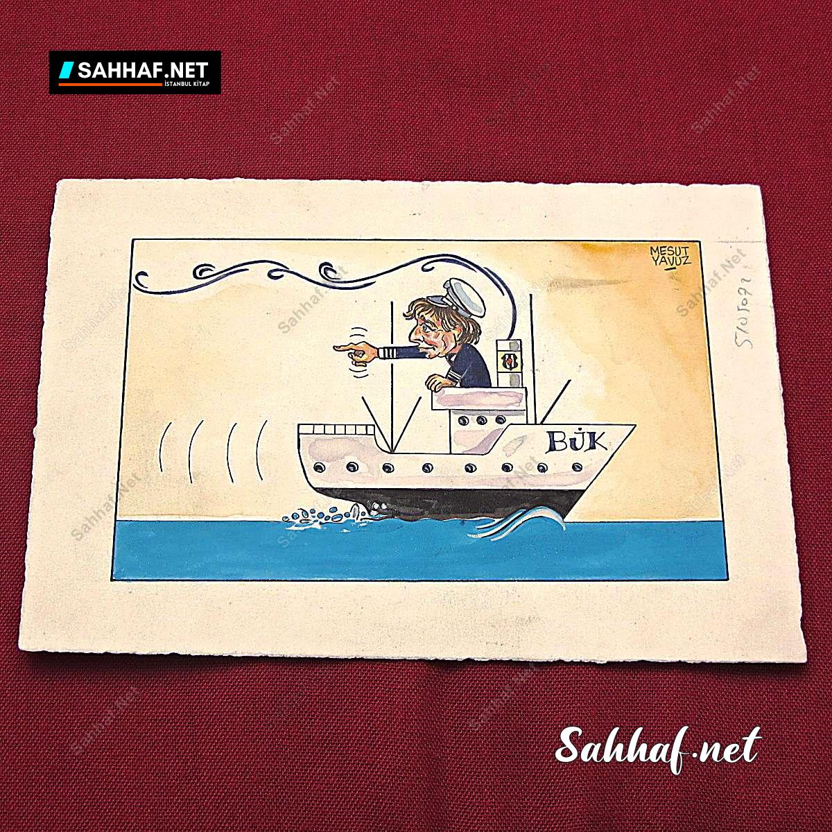 S2141 MESUT YAVUZ IMZALI ORIJINAL KARIKATUR S2141 Efemera