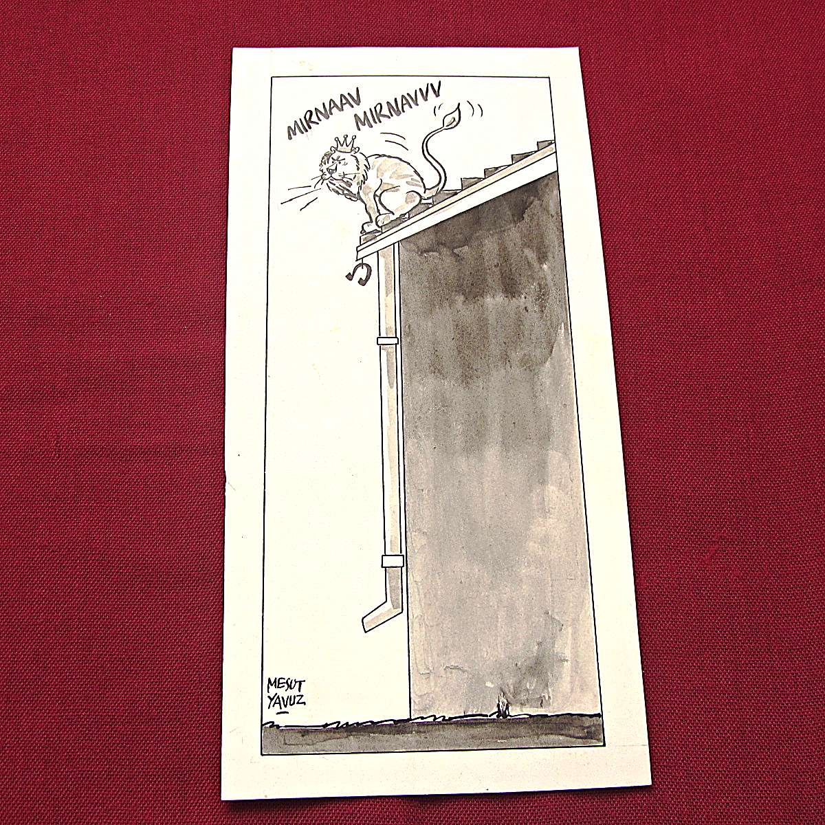 MESUT YAVUZ İMZALI ORİJİNAL KARİKATÜR 9x21 1 MESUT YAVUZ İMZALI ORİJİNAL KARİKATÜR 9x21
