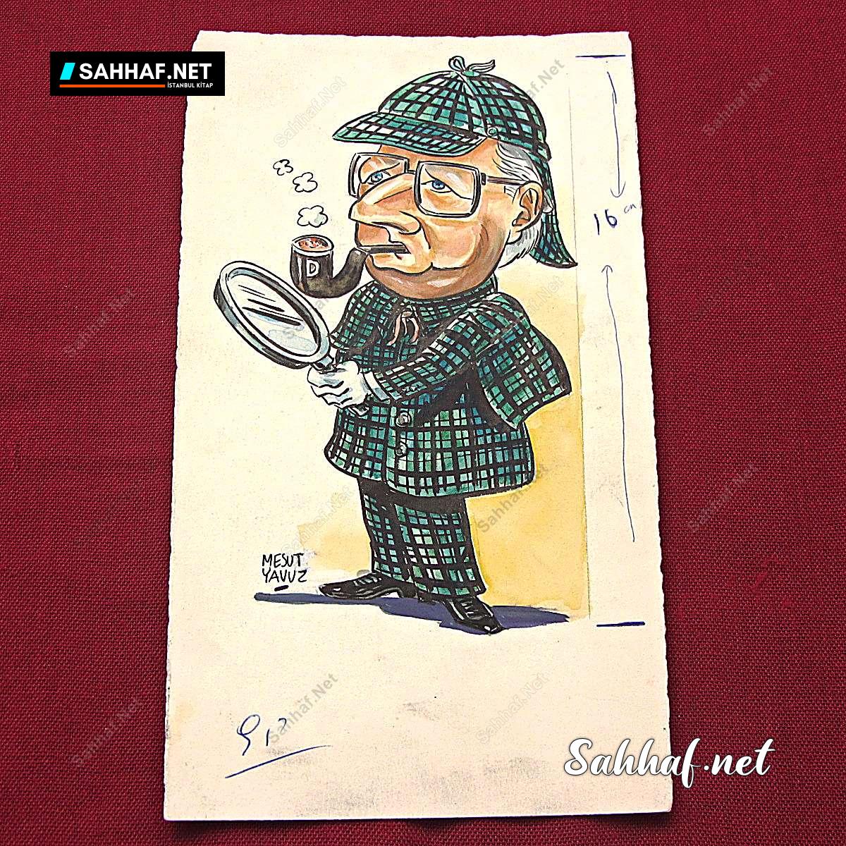 S2145 MESUT YAVUZ IMZALI ORIJINAL KARIKATUR S2145 Efemera