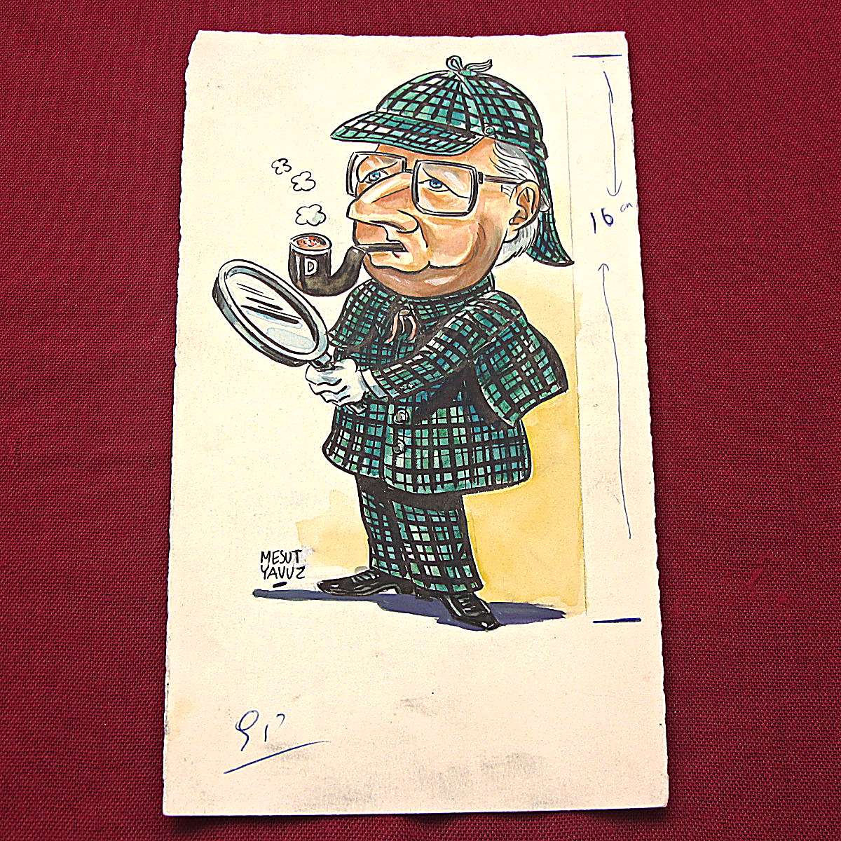 MESUT YAVUZ İMZALI ORİJİNAL KARİKATÜR 9x16 1 MESUT YAVUZ İMZALI ORİJİNAL KARİKATÜR 9x16