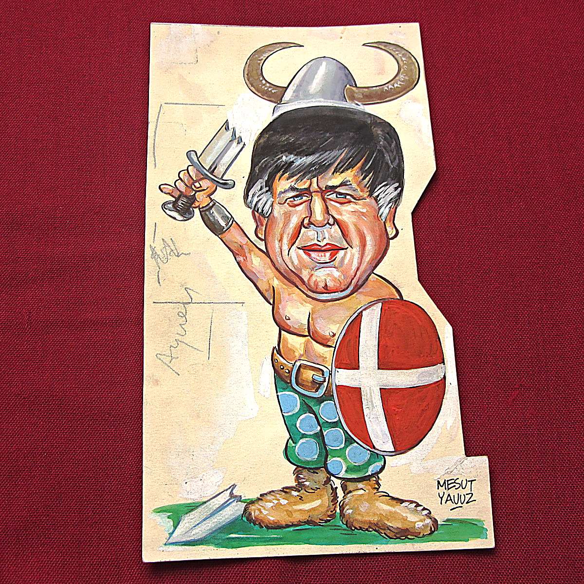 MESUT YAVUZ İMZALI ORİJİNAL KARİKATÜR 11x21 1 MESUT YAVUZ İMZALI ORİJİNAL KARİKATÜR 11x21
