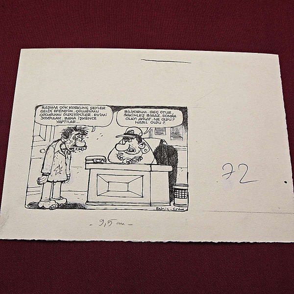 İŞKENCE KONULU ORİJİNAL KARİKATÜR 45 İŞKENCE KONULU ORİJİNAL KARİKATÜR
