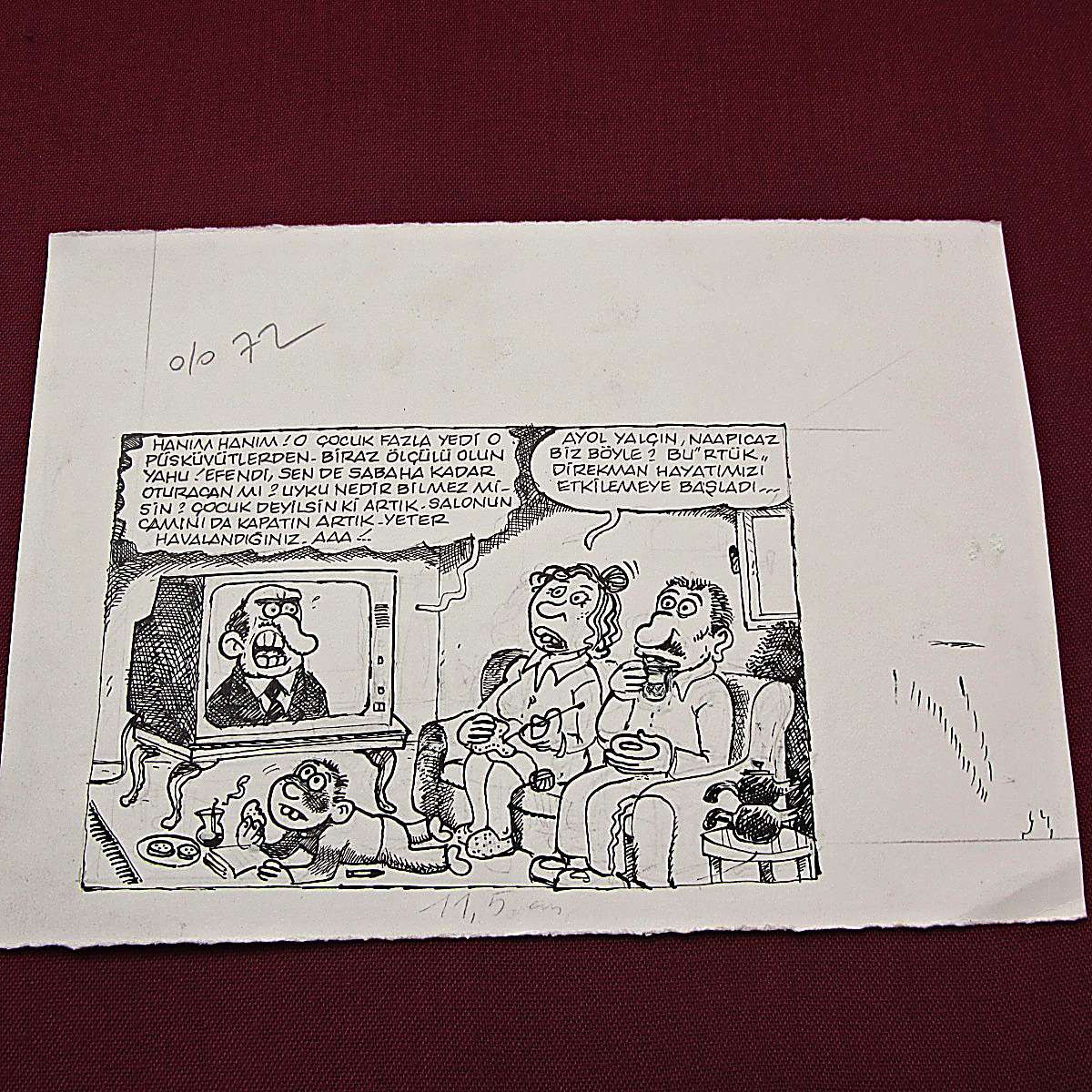 RTÜK KONULU ORİJİNAL KARİKATÜR 1 RTÜK KONULU ORİJİNAL KARİKATÜR