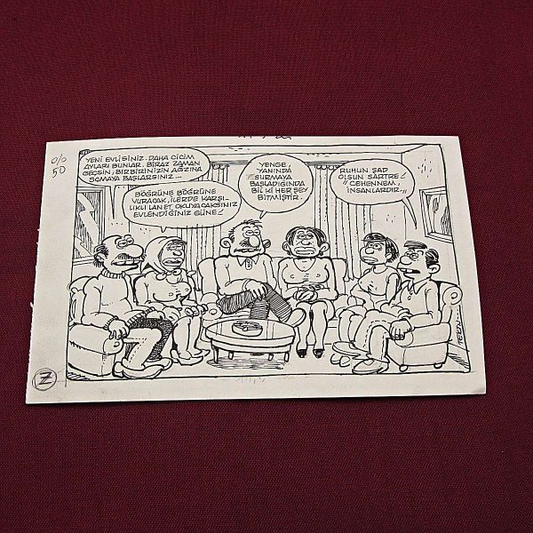 EVLİLİK KONULU ORİJİNAL KARİKATÜR 57 EVLİLİK KONULU ORİJİNAL KARİKATÜR