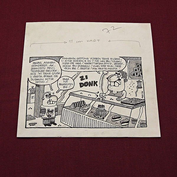 PASTANE KONULU ORİJİNAL KARİKATÜR 56 PASTANE KONULU ORİJİNAL KARİKATÜR