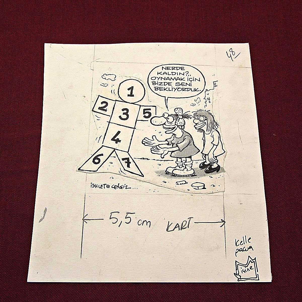 SEKSEK KONULU ORİJİNAL KARİKATÜR 1 SEKSEK KONULU ORİJİNAL KARİKATÜR