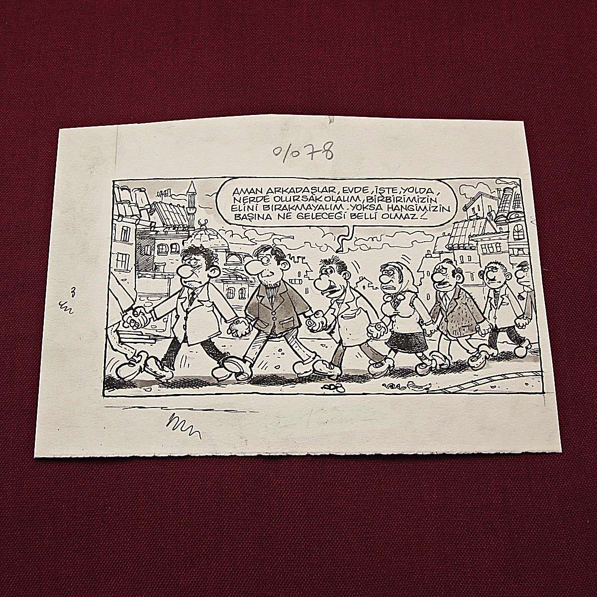 ZAMAN KÖTÜ KONULU ORİJİNAL KARİKATÜR 1 ZAMAN KÖTÜ KONULU ORİJİNAL KARİKATÜR