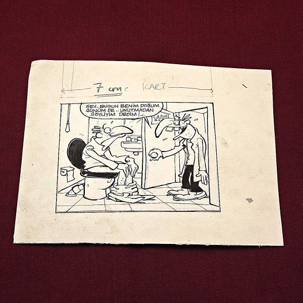 DOĞUM GÜNÜ KONULU ORİJİNAL KARİKATÜR 50 DOĞUM GÜNÜ KONULU ORİJİNAL KARİKATÜR