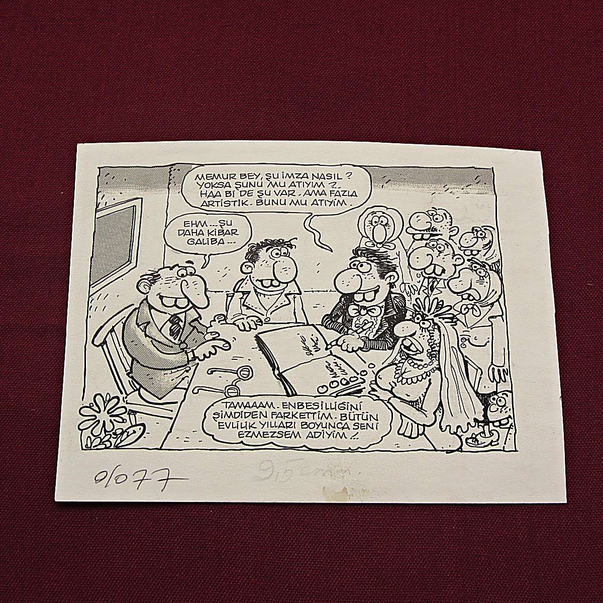 EVLİLİK KONULU ORİJİNAL KARİKATÜR 1 EVLİLİK KONULU ORİJİNAL KARİKATÜR