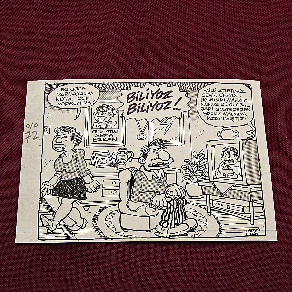 BU GECE OLMAZ KONULU ORİJİNAL KARİKATÜR 1 BU GECE OLMAZ KONULU ORİJİNAL KARİKATÜR